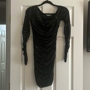 Black sparkle mini dress